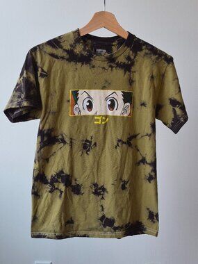 Hypland Hunter x Hunter Gon Tie Dye T Shirt Men Small Anime Graphic Short Sleeve